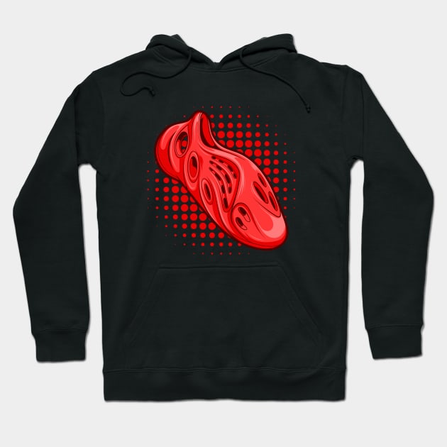 Vermillion Foam Runner Clog Hoodie by milatees